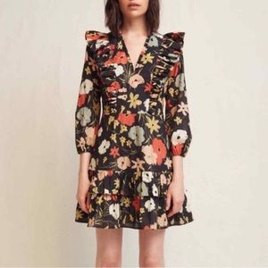 Warm NYC Brianna Multicolor Ruffle Floral Mini Dress